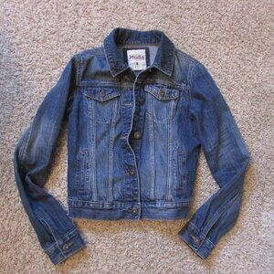 NWOT Mudd Medium Blue Button Front Denim Jean Jacket Cotton Faded